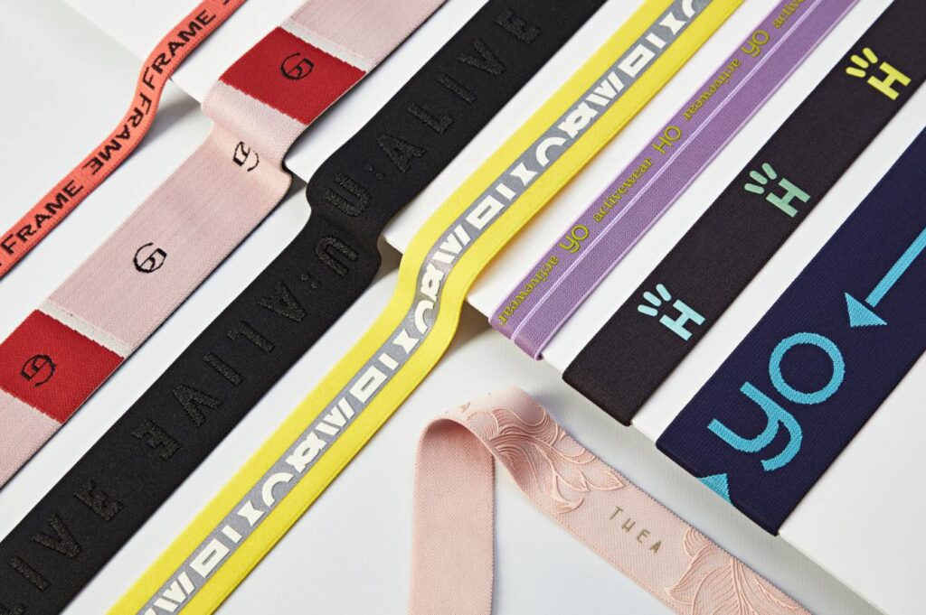 Comfortable durable waistbands with recycled polyester elastics enhancing fit style and movement