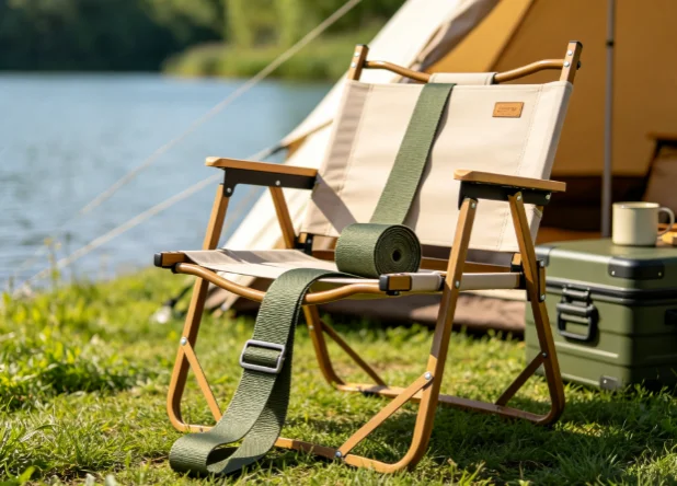 Weather resistant polyester webbing lakeside camping furniture