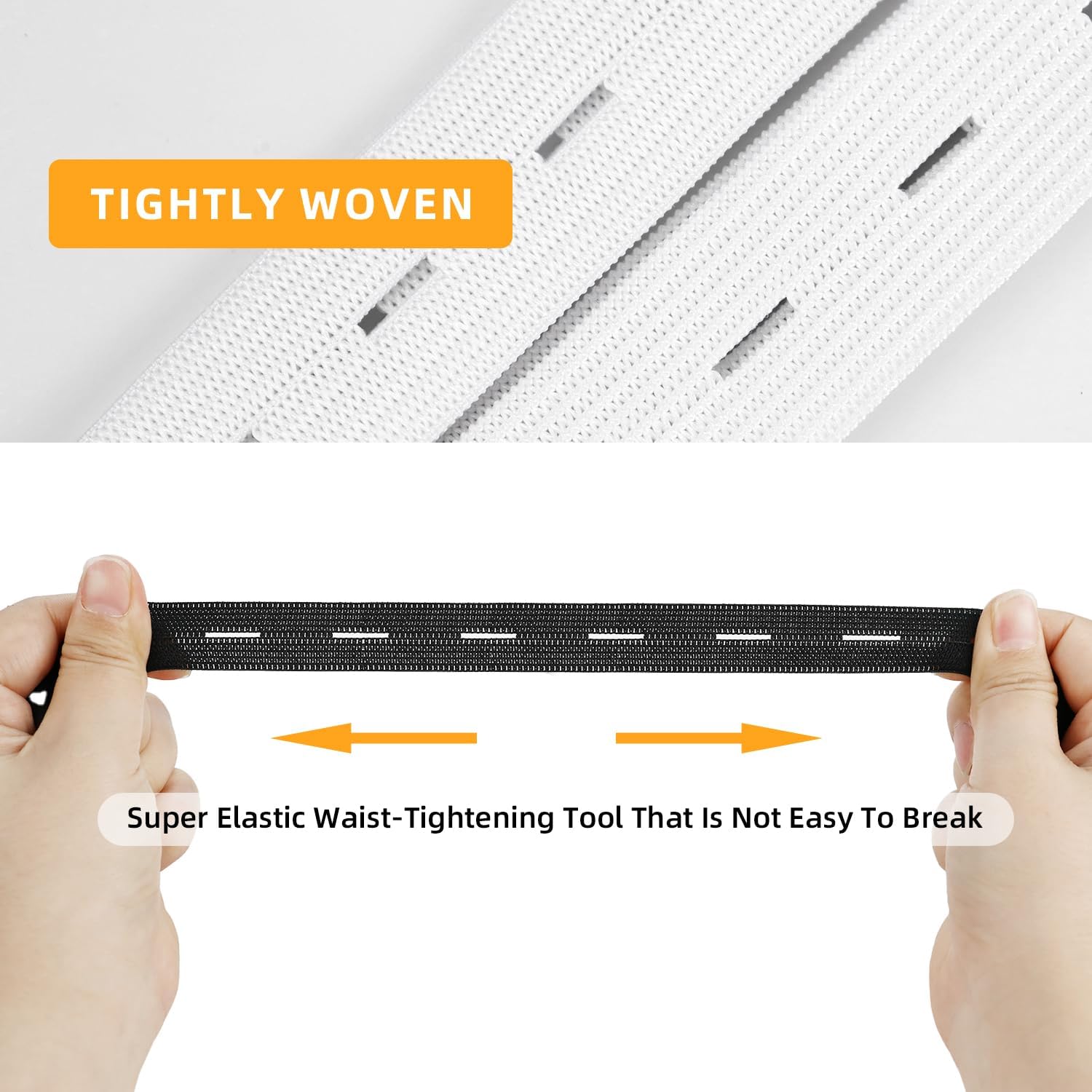 Hook Edge Buttonhole Elastic Tape for Adjustable Waistbands