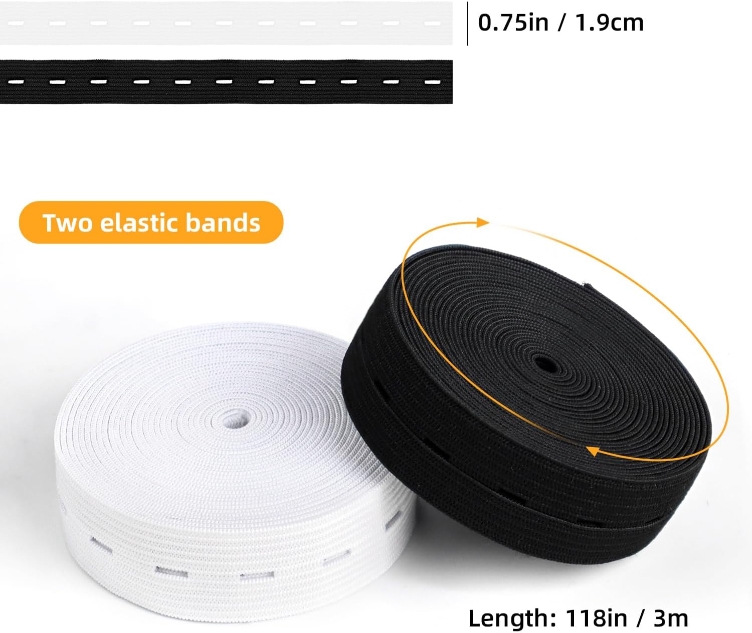 Hook Edge Buttonhole Elastic Tape for Adjustable Waistbands