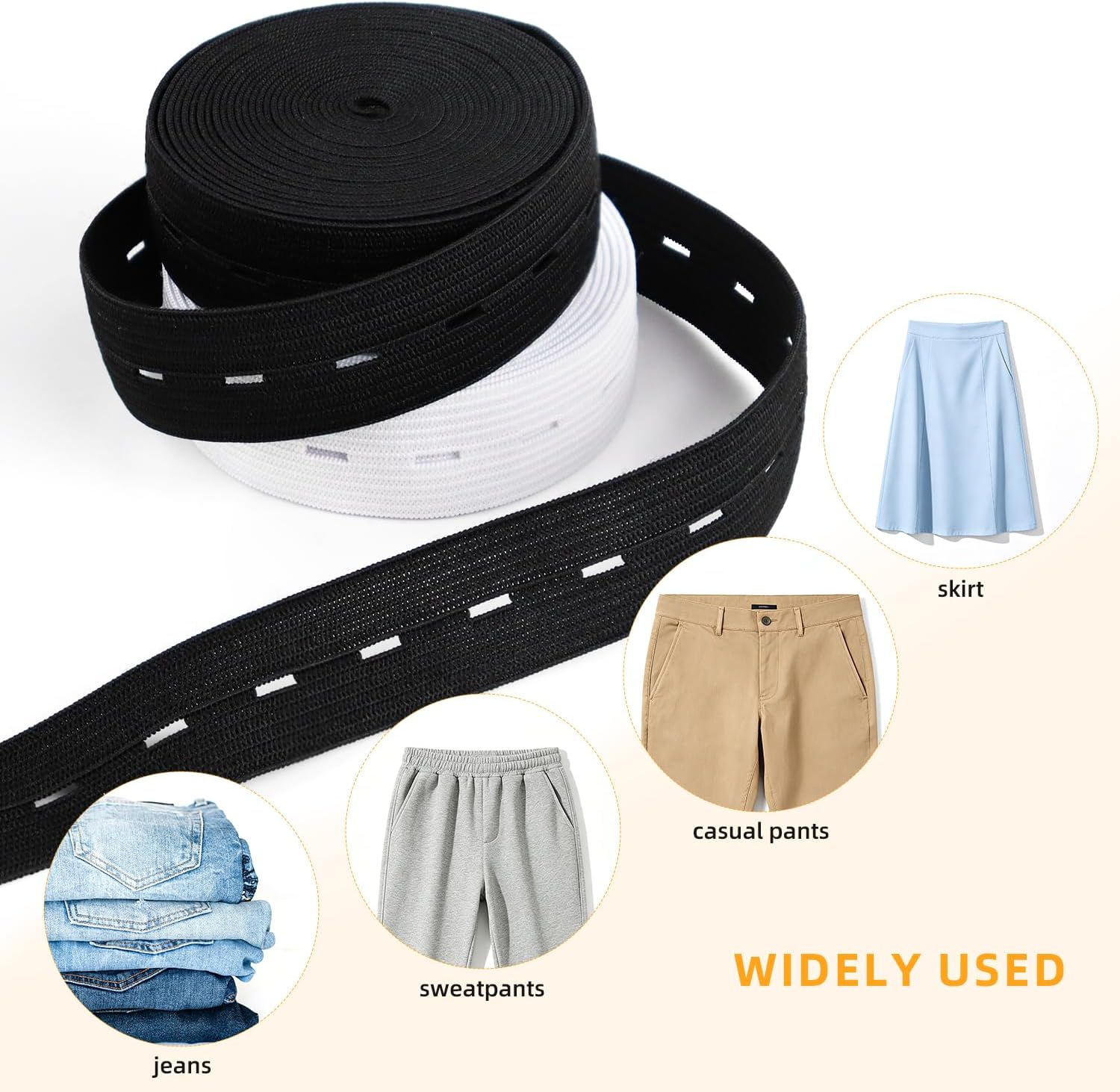 Hook Edge Buttonhole Elastic Tape 6jpg