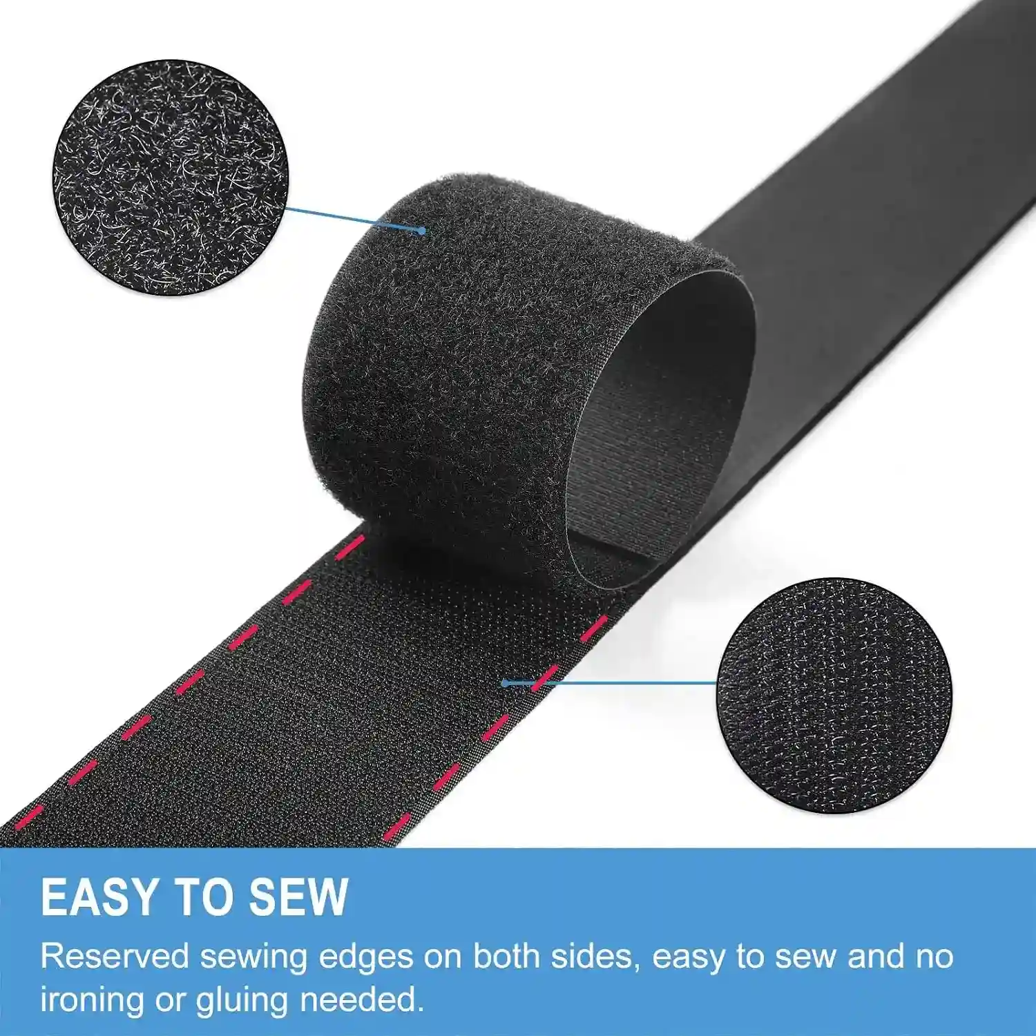 5cm Hook & Loop Tape Self Adhesive Nylon Fastener Roll for Heavy Duty Applications