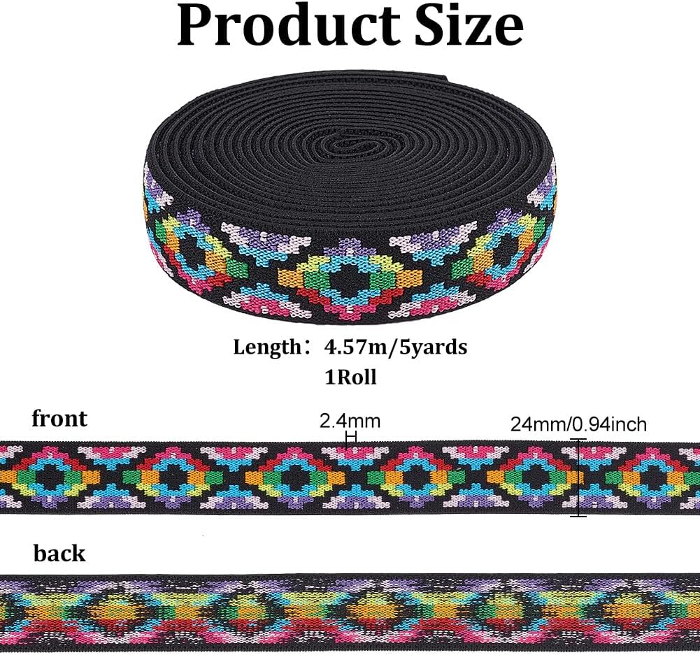 25mm Custom Logo Jacquard Elastic Tape for pants and skirts, romper straps