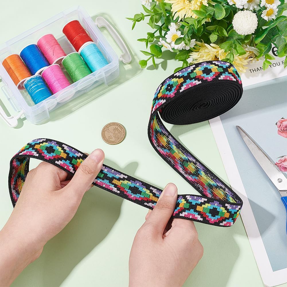 25mm Custom Logo Jacquard Elastic Tape for pants and skirts, romper straps