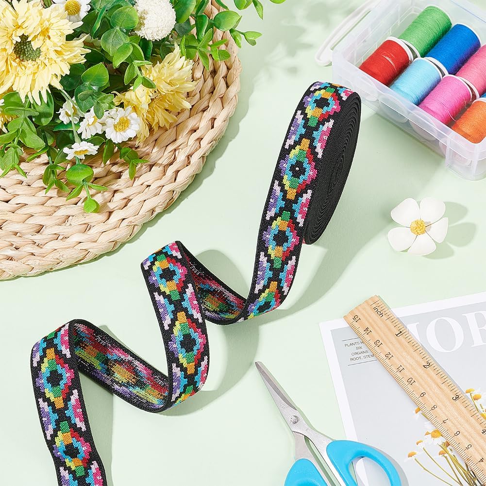 25mm Custom Logo Jacquard Elastic Tape for pants and skirts, romper straps