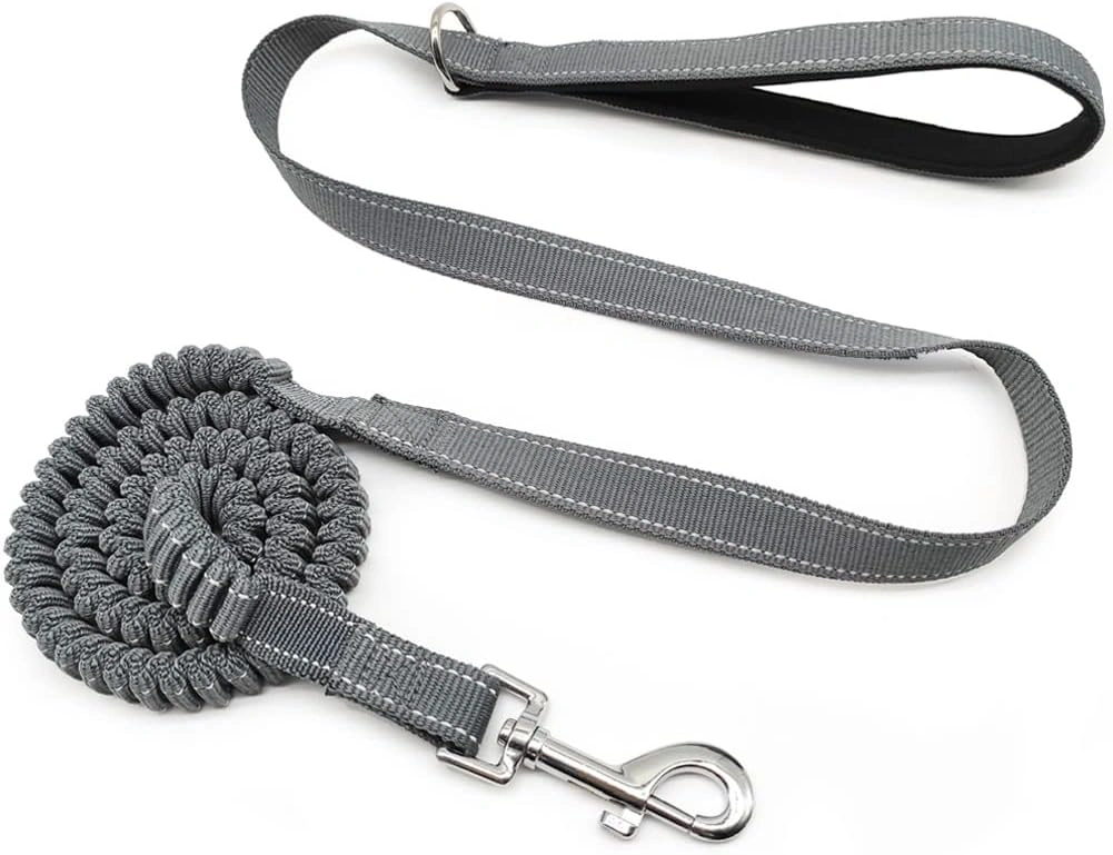 Reflective Bungee Dog Leash with Padded Handle Reflective Bungee Dog Leash with Padded Handle