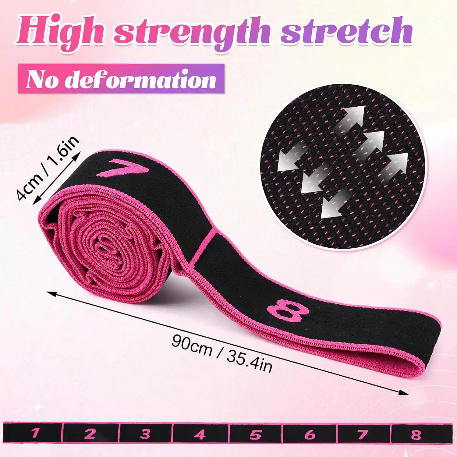 8-Level Adjustable Resistance Band for Stretching and Training 8-Level Adjustable Resistance Band for Stretching and Training