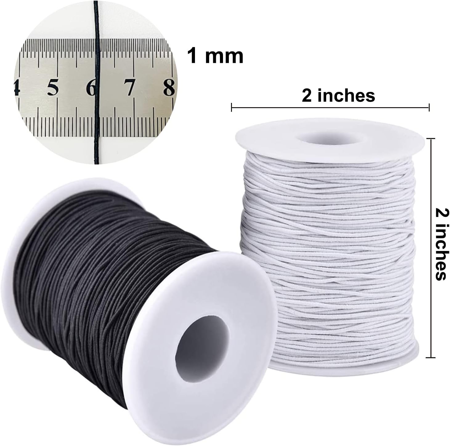 1mm Round Elastic Cord for Garment Accessories Stretch Cord