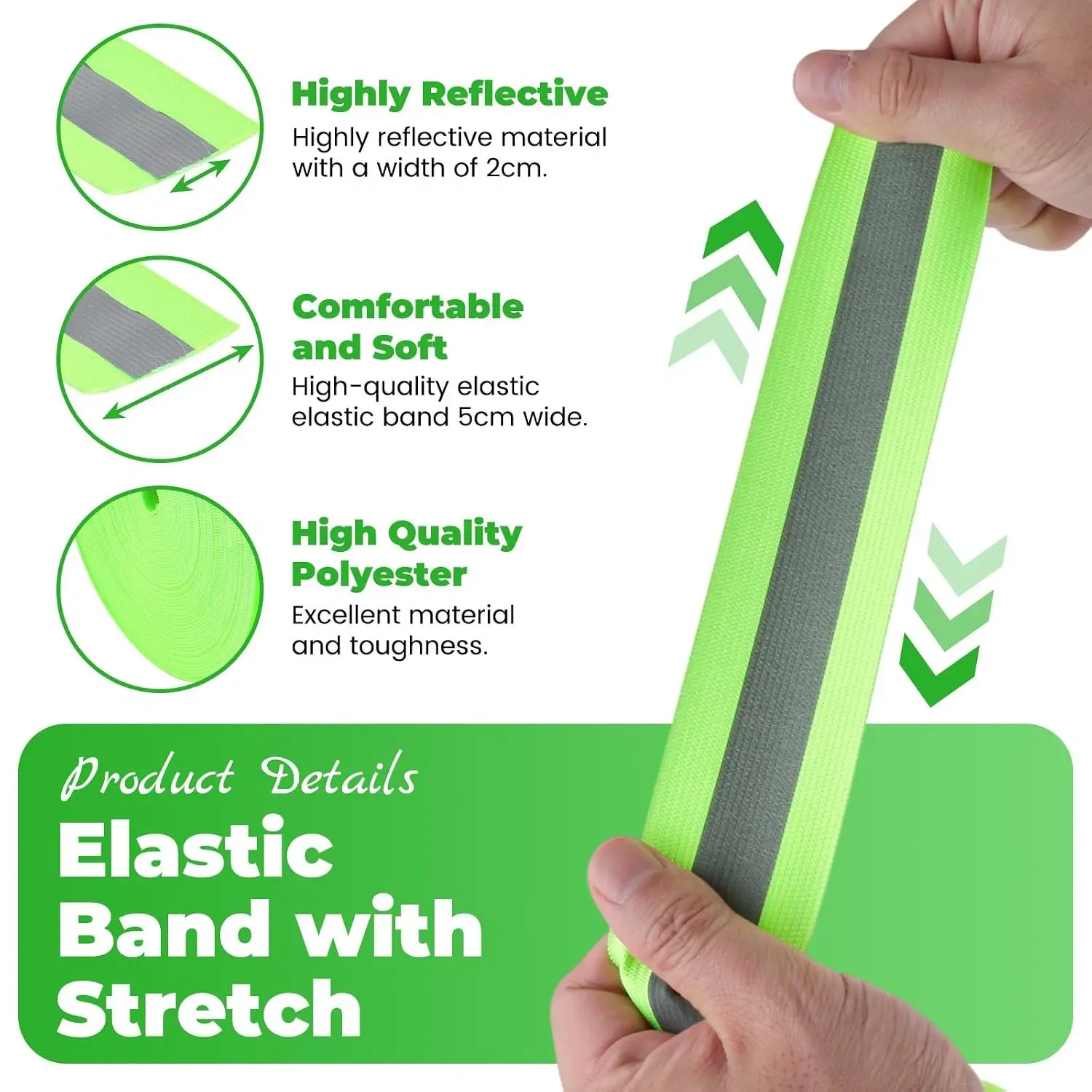 Elastic Reflective Tape for Workwear and Outdoor Products