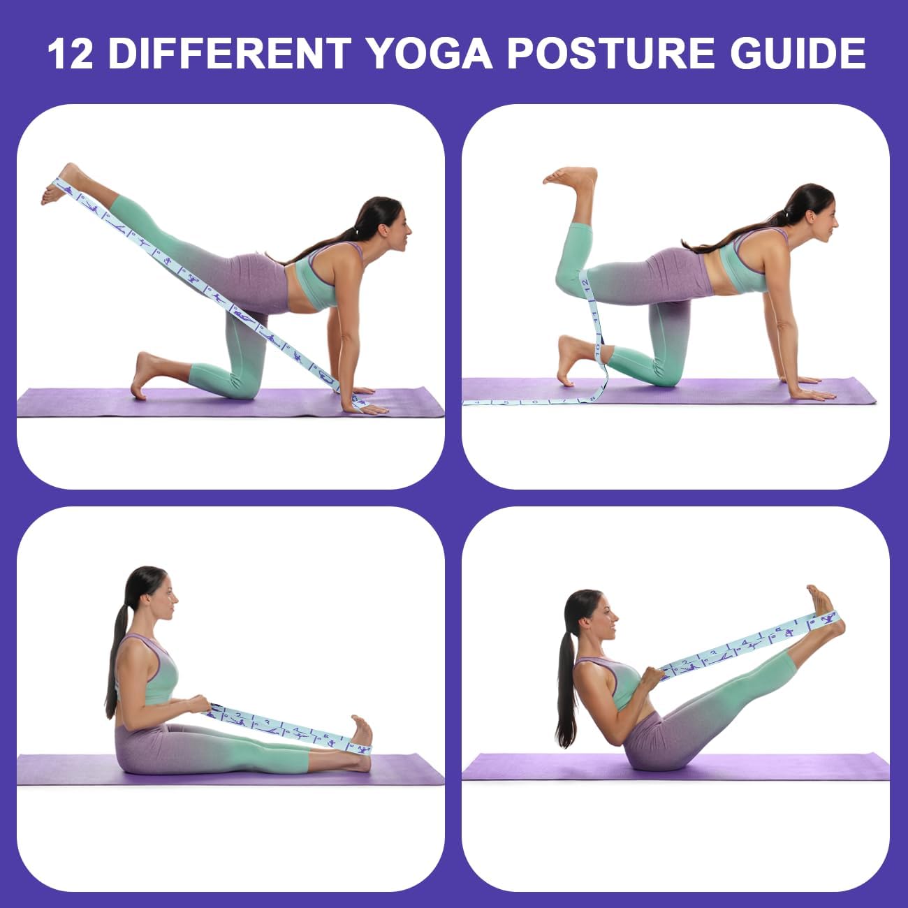 Numbered Stretch Strap for Yoga and Flexibility Training