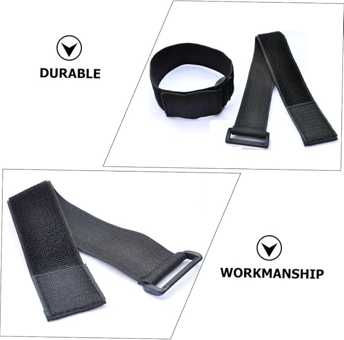 Multi-Purpose Black Hook and Loop Straps for Outdoor Gear Fastening Straps